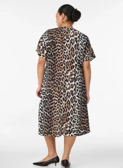 Kleid aus Viskose mit V-Ausschnitt