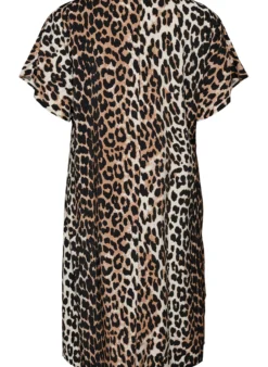 Kleid aus Viskose mit V-Ausschnitt