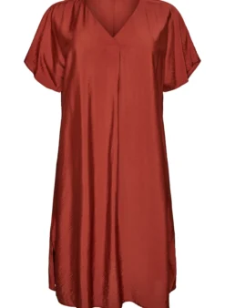 Kleid aus Viskose mit V-Ausschnitt