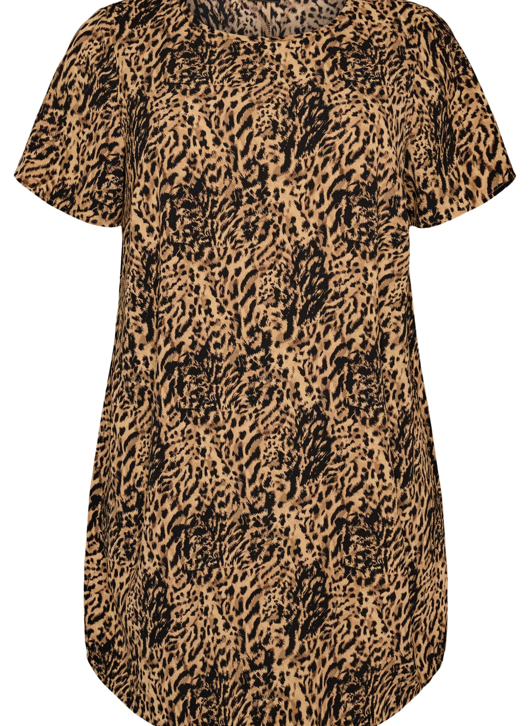 Kleid mit Aufdruck und kurzen Ärmeln