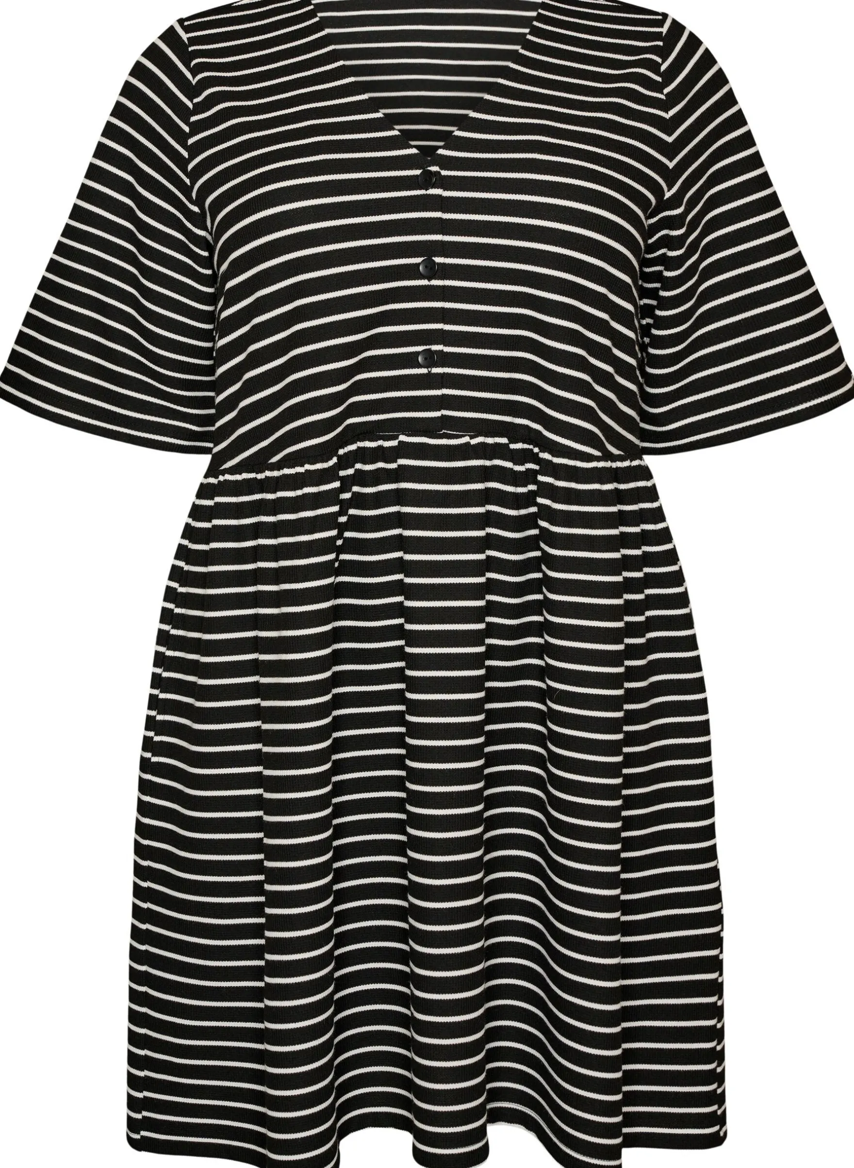 Kleid mit gerippter Textur und Empire-Linie