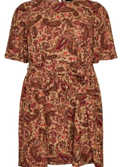 Kleid mit Paisleymuster und Bindegürtel