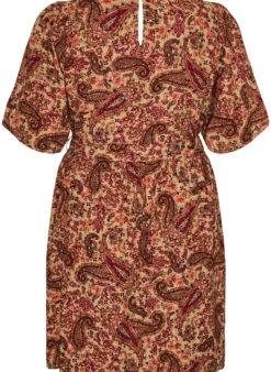 Kleid mit Paisleymuster und Bindegürtel