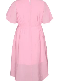 Knöchellanges Kleid mit Flügelärmeln und Bindegürtel