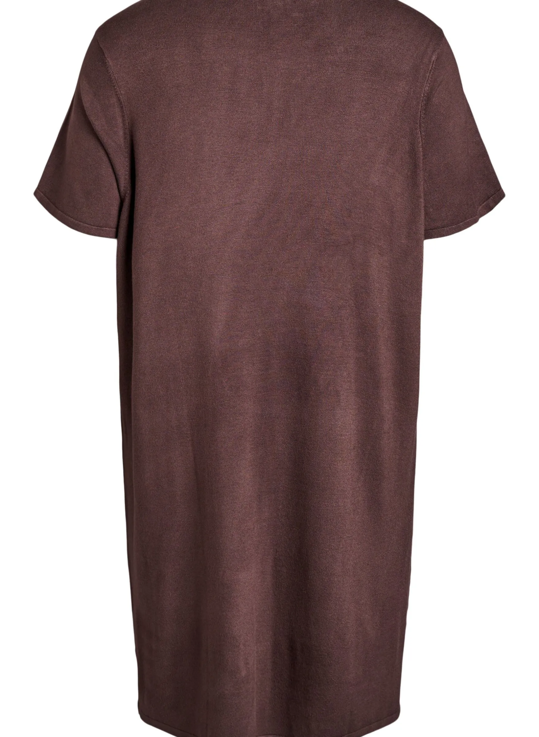 Knielanges Strickkleid mit kurzen Ärmeln
