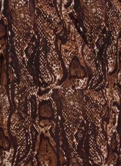 Knielanges Wickelkleid mit Tiermuster