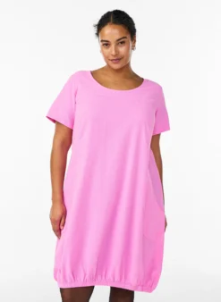 Kurzarm Kleid aus Baumwolle