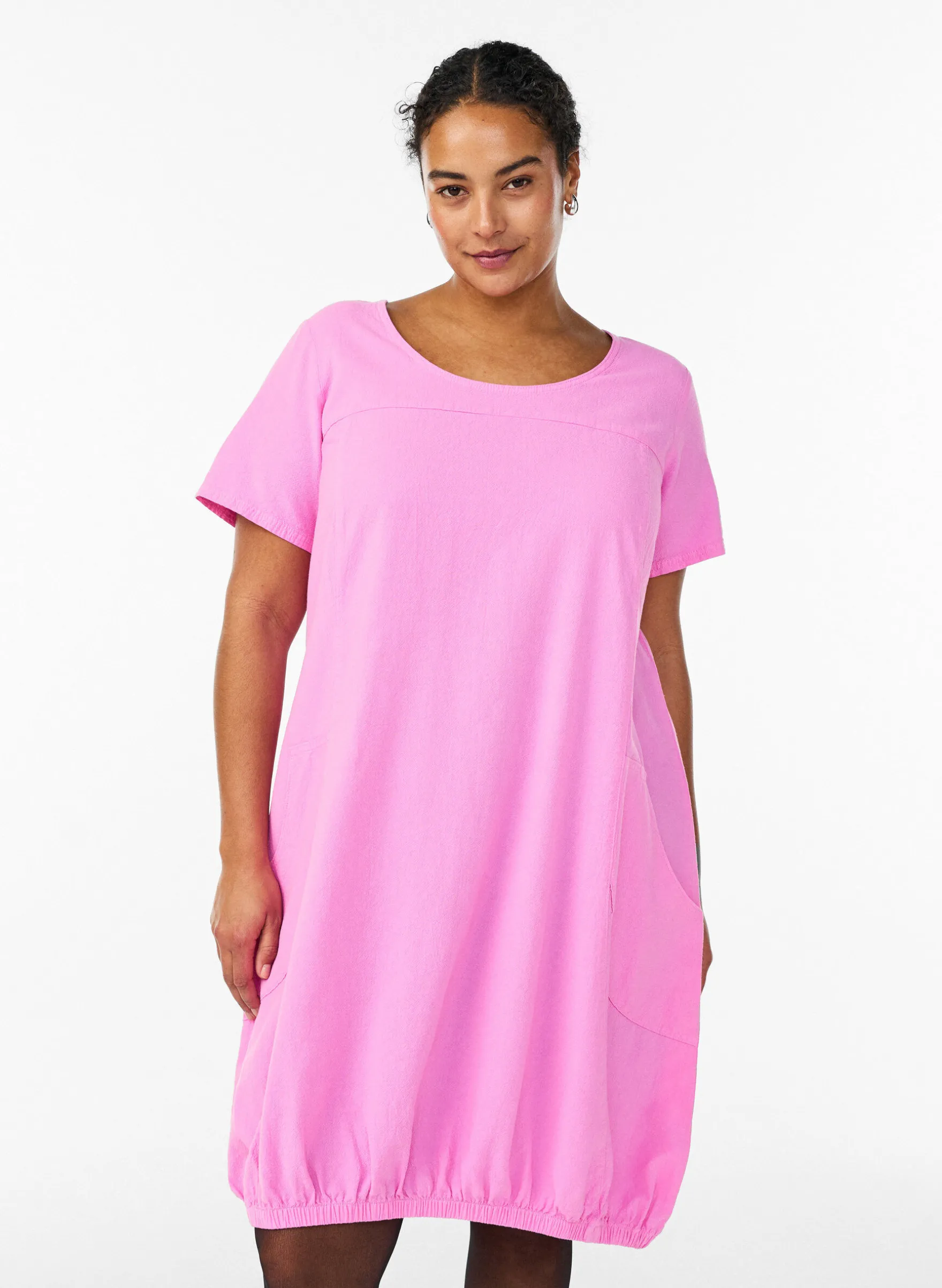 Kurzarm Kleid aus Baumwolle