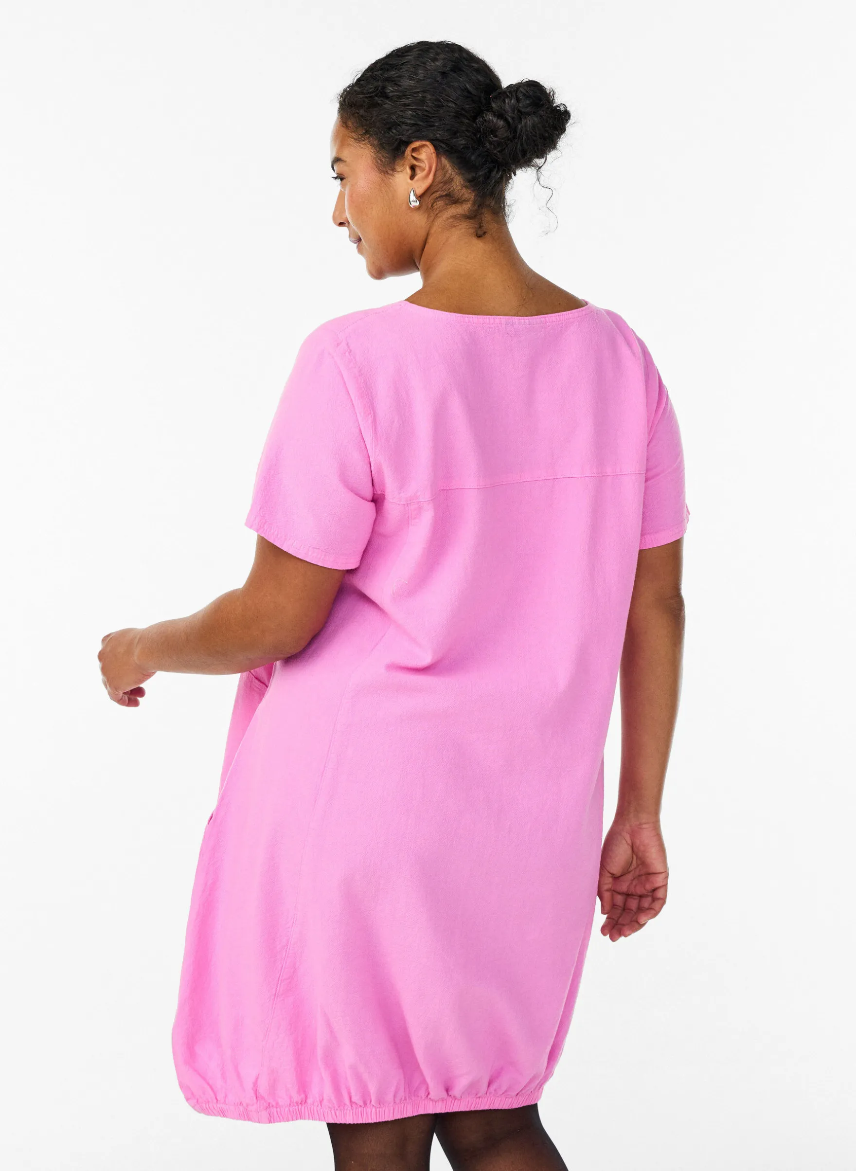 Kurzarm Kleid aus Baumwolle