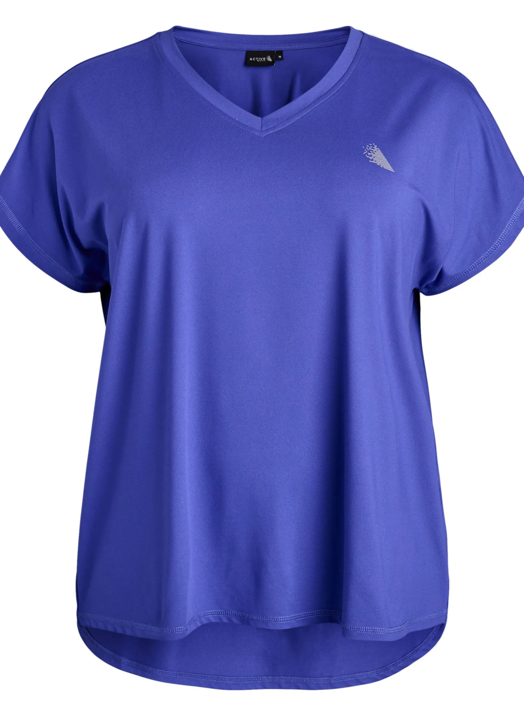 Kurzarm Trainingsshirt mit V-Ausschnitt