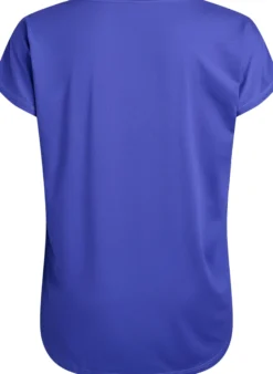 Kurzarm Trainingsshirt mit V-Ausschnitt