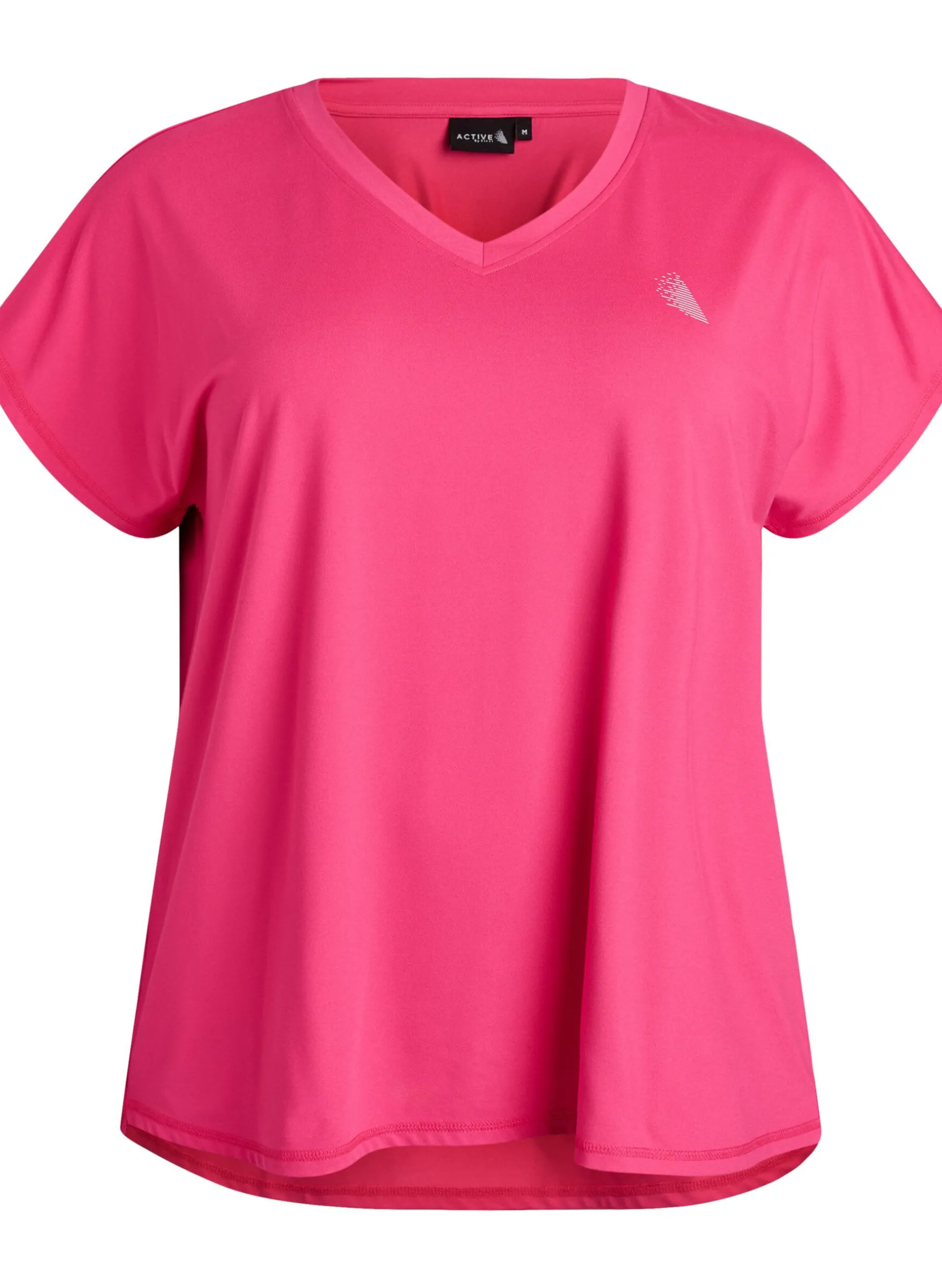 Kurzarm Trainingsshirt mit V-Ausschnitt