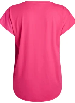 Kurzarm Trainingsshirt mit V-Ausschnitt