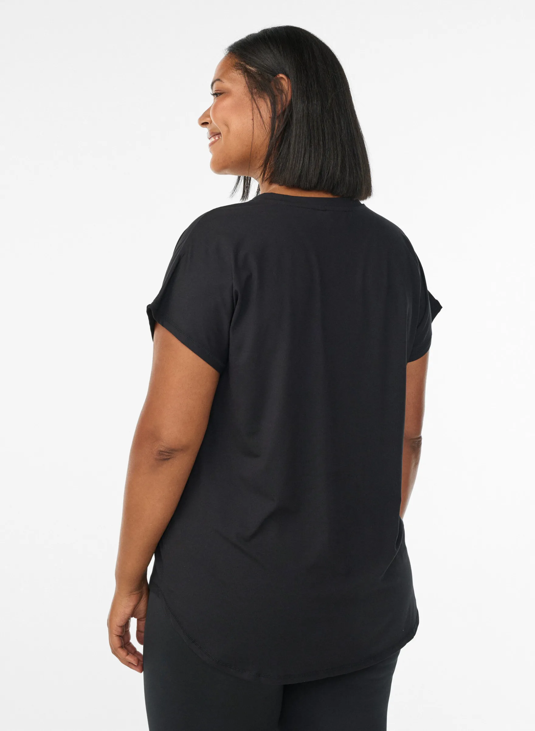 Kurzarm Trainingsshirt mit V-Ausschnitt