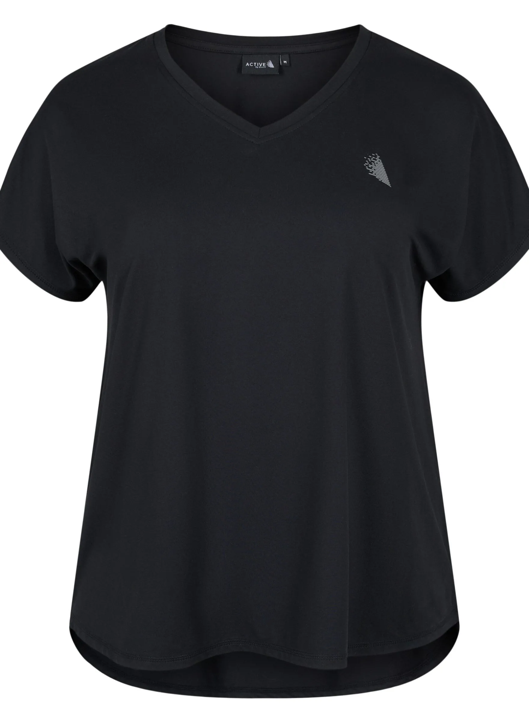 Kurzarm Trainingsshirt mit V-Ausschnitt