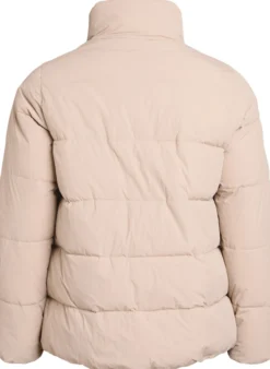 Kurze gepolsterte Pufferjacke mit hohem Kragen