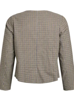 Kurze Jacke mit goldfarbenen Knöpfen