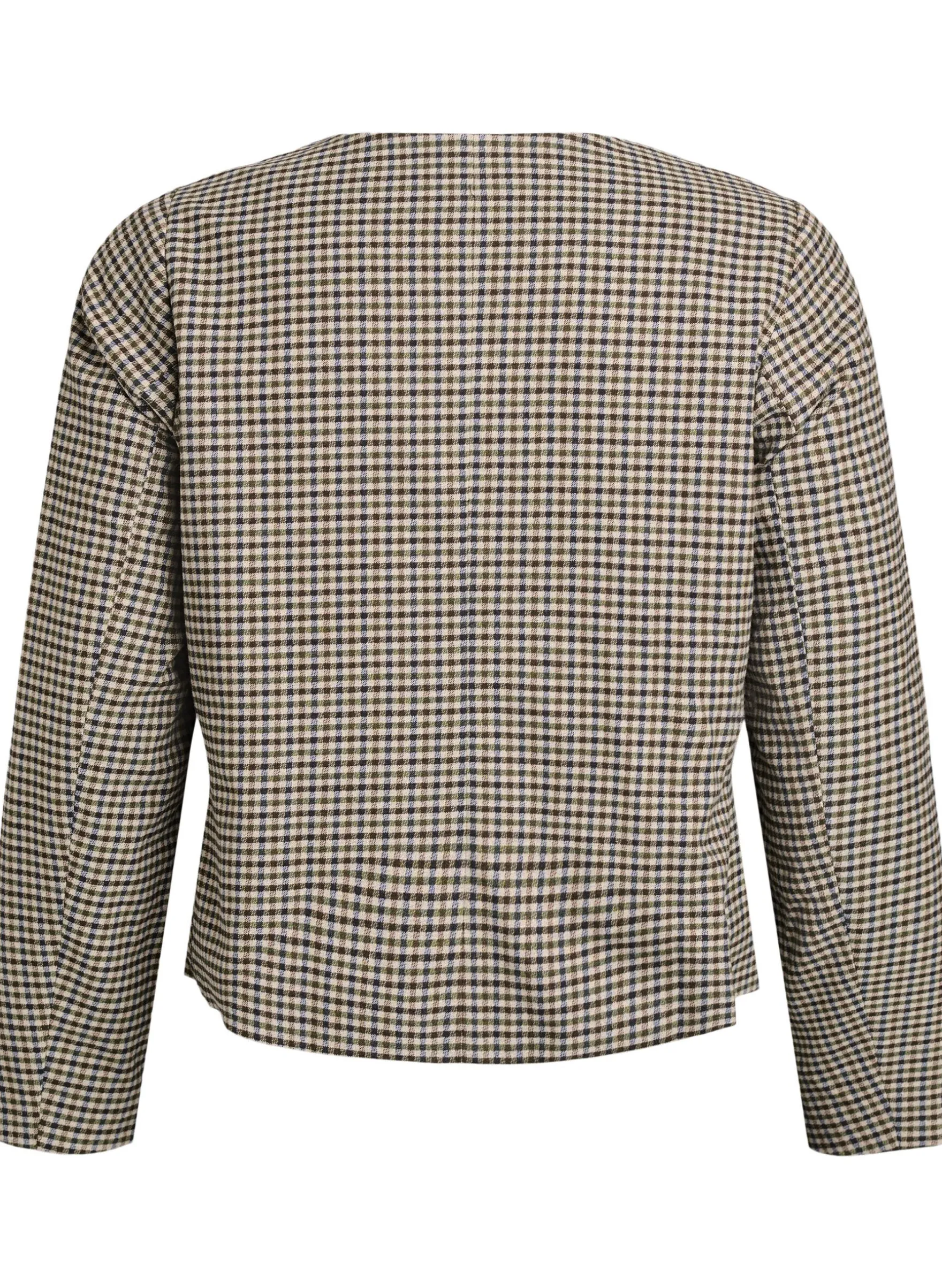 Kurze Jacke mit goldfarbenen Knöpfen