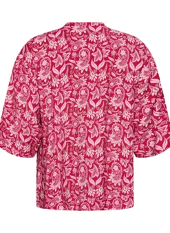 Kurzer Kimono aus Viskose mit 3/4-Ärmeln