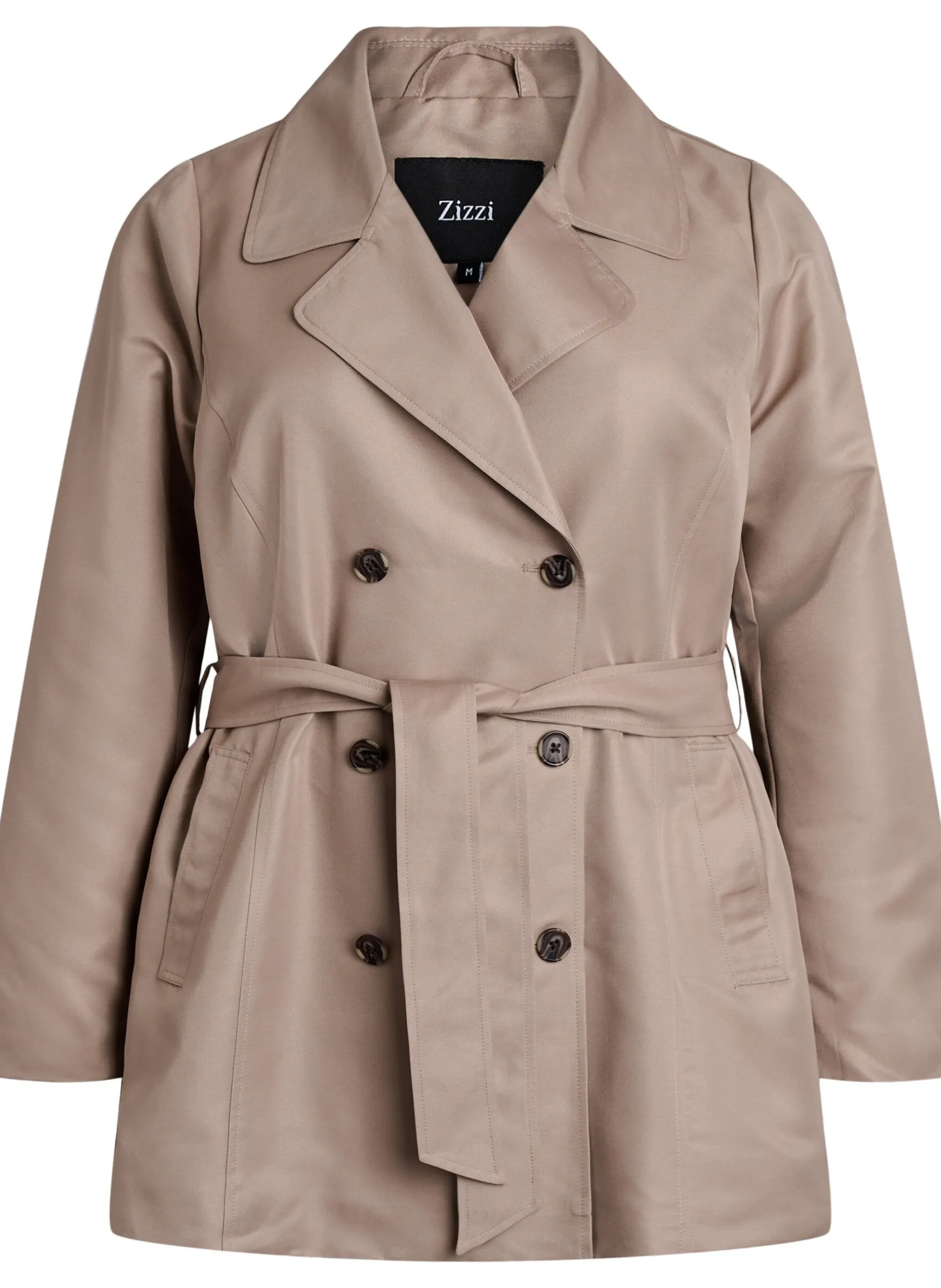 Kurzer Trenchcoat mit Gürtel