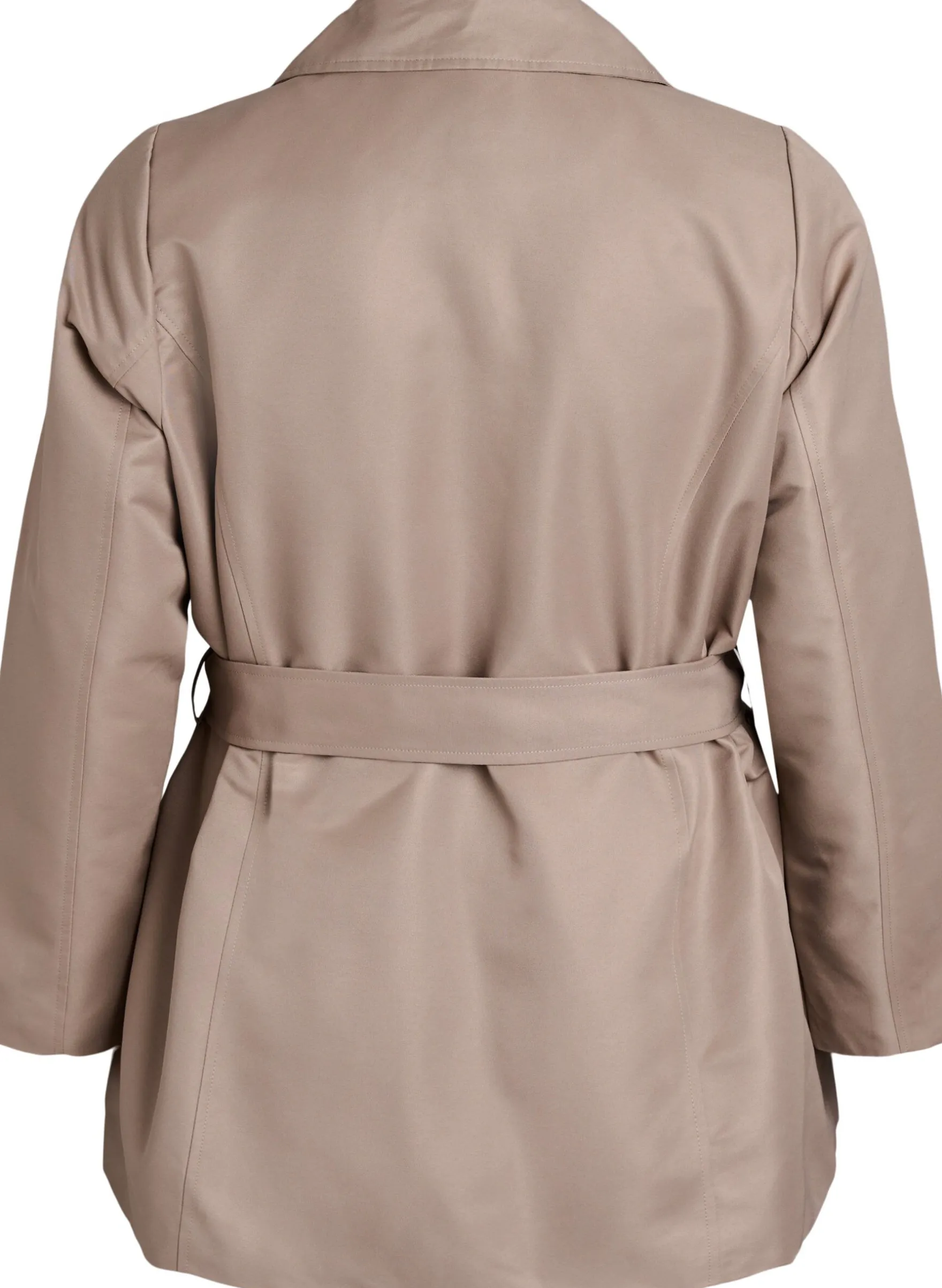 Kurzer Trenchcoat mit Gürtel