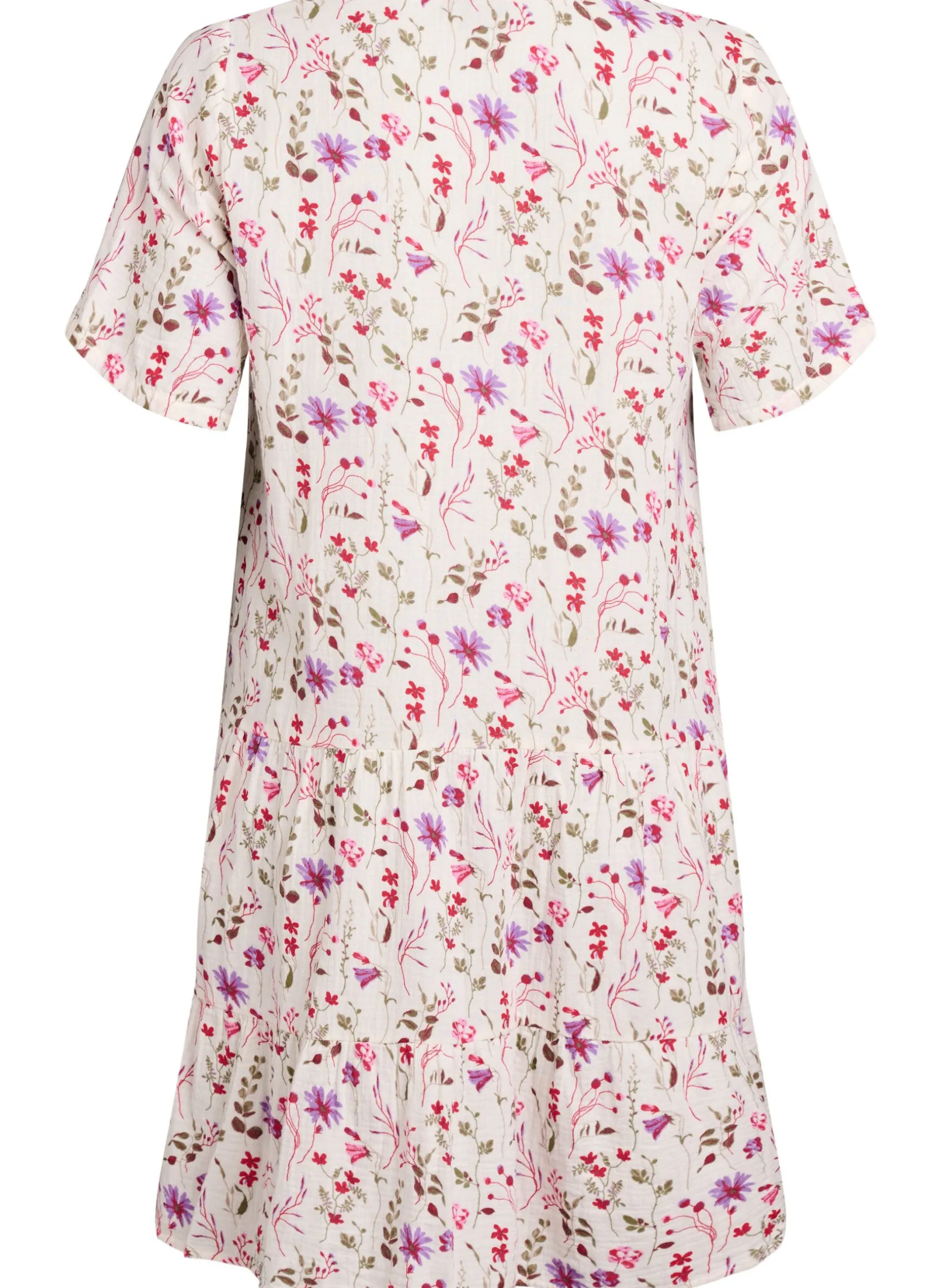 Kurzes A-Linien-Kleid aus Baumwollmusselin