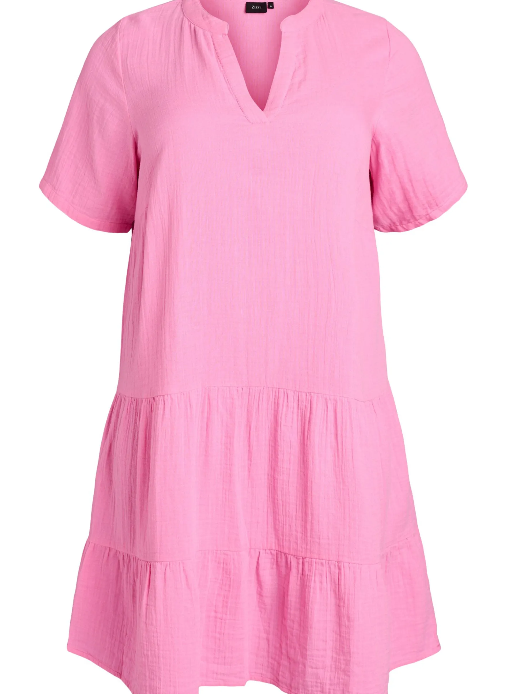 Kurzes A-Linien-Kleid aus Baumwollmusselin
