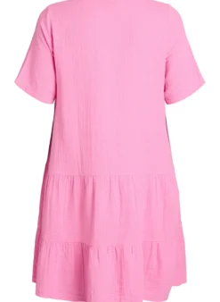 Kurzes A-Linien-Kleid aus Baumwollmusselin
