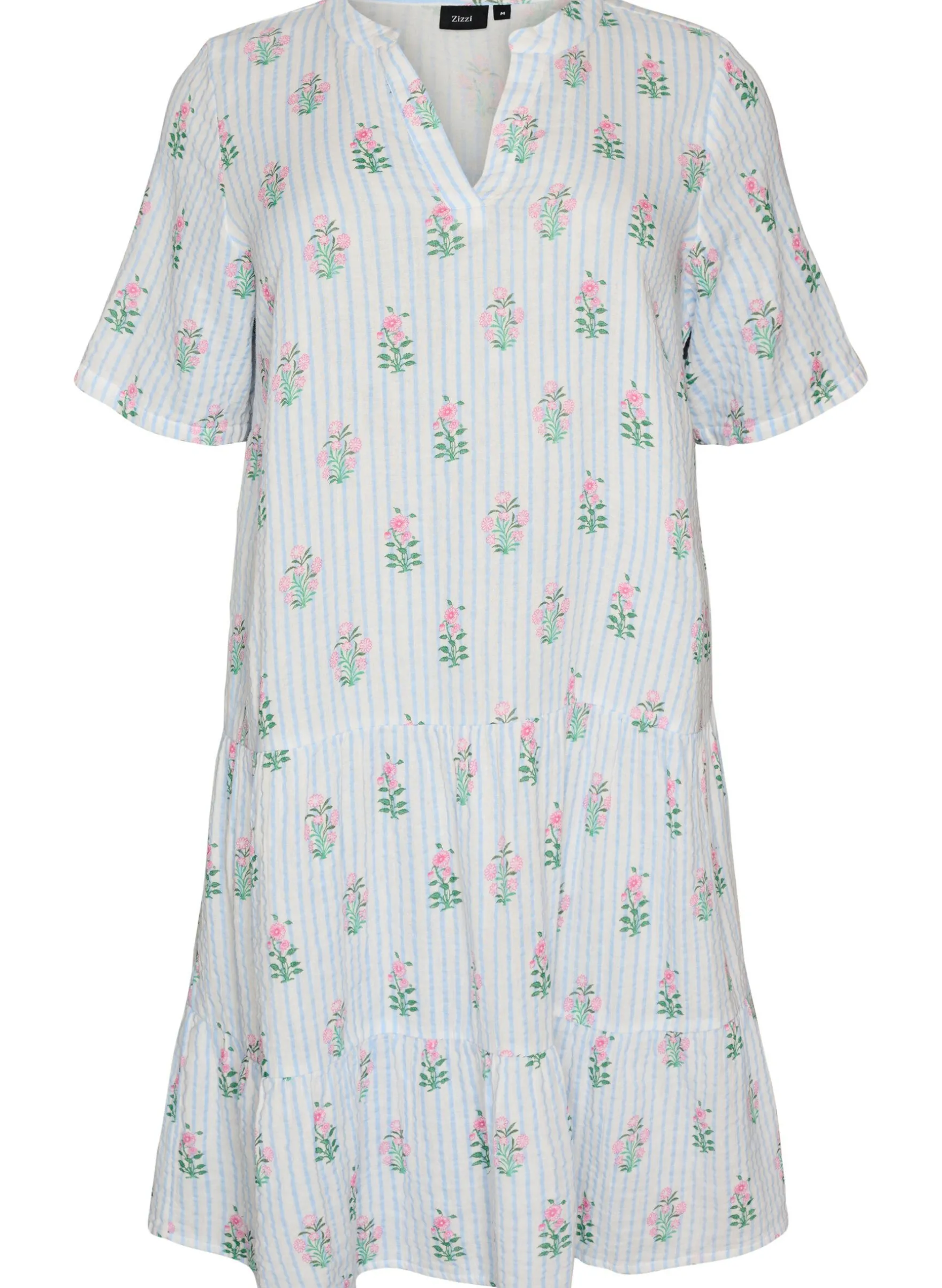 Kurzes A-Linien-Kleid aus Baumwollmusselin