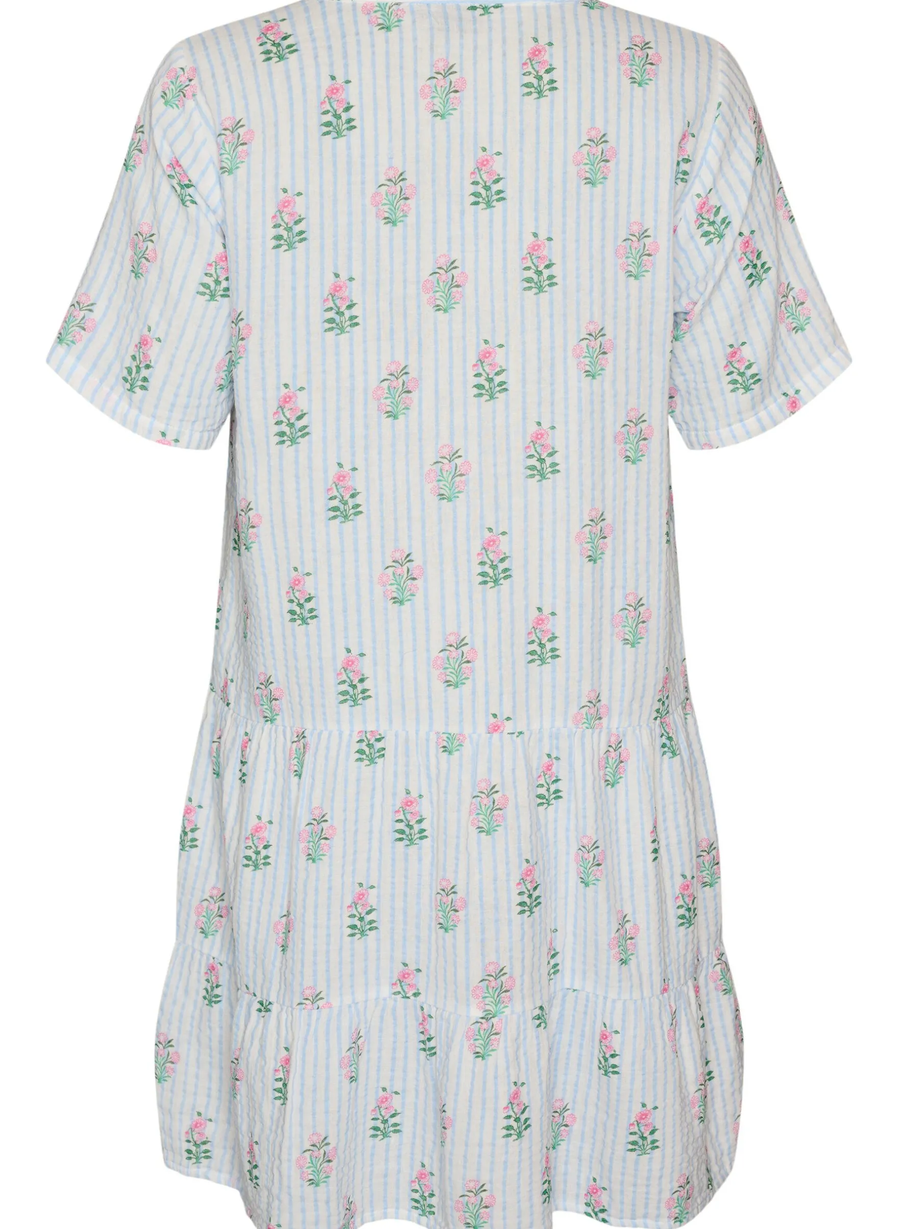 Kurzes A-Linien-Kleid aus Baumwollmusselin