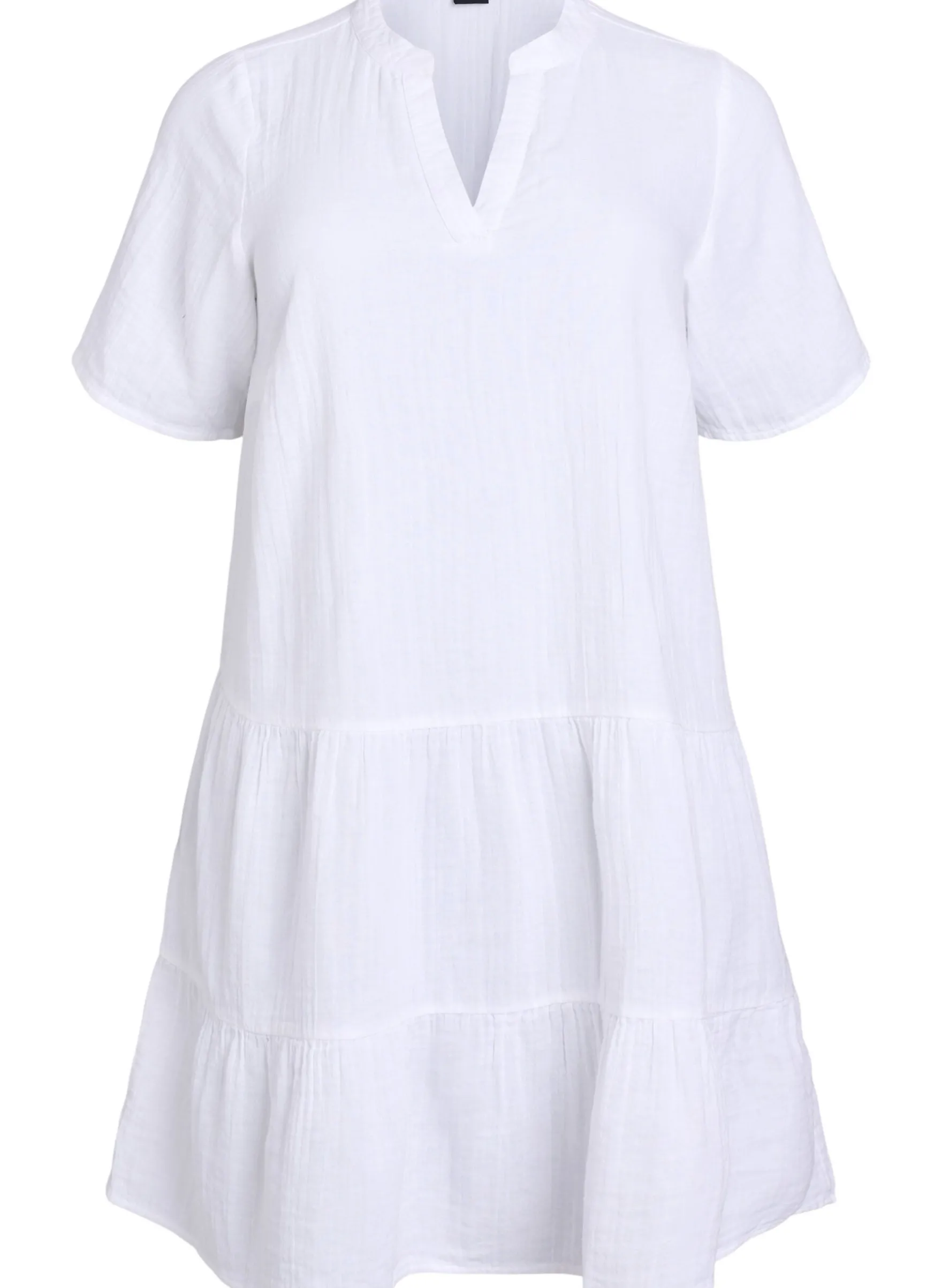 Kurzes A-Linien-Kleid aus Baumwollmusselin