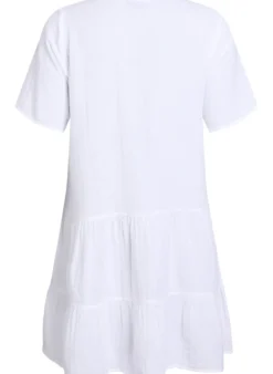 Kurzes A-Linien-Kleid aus Baumwollmusselin