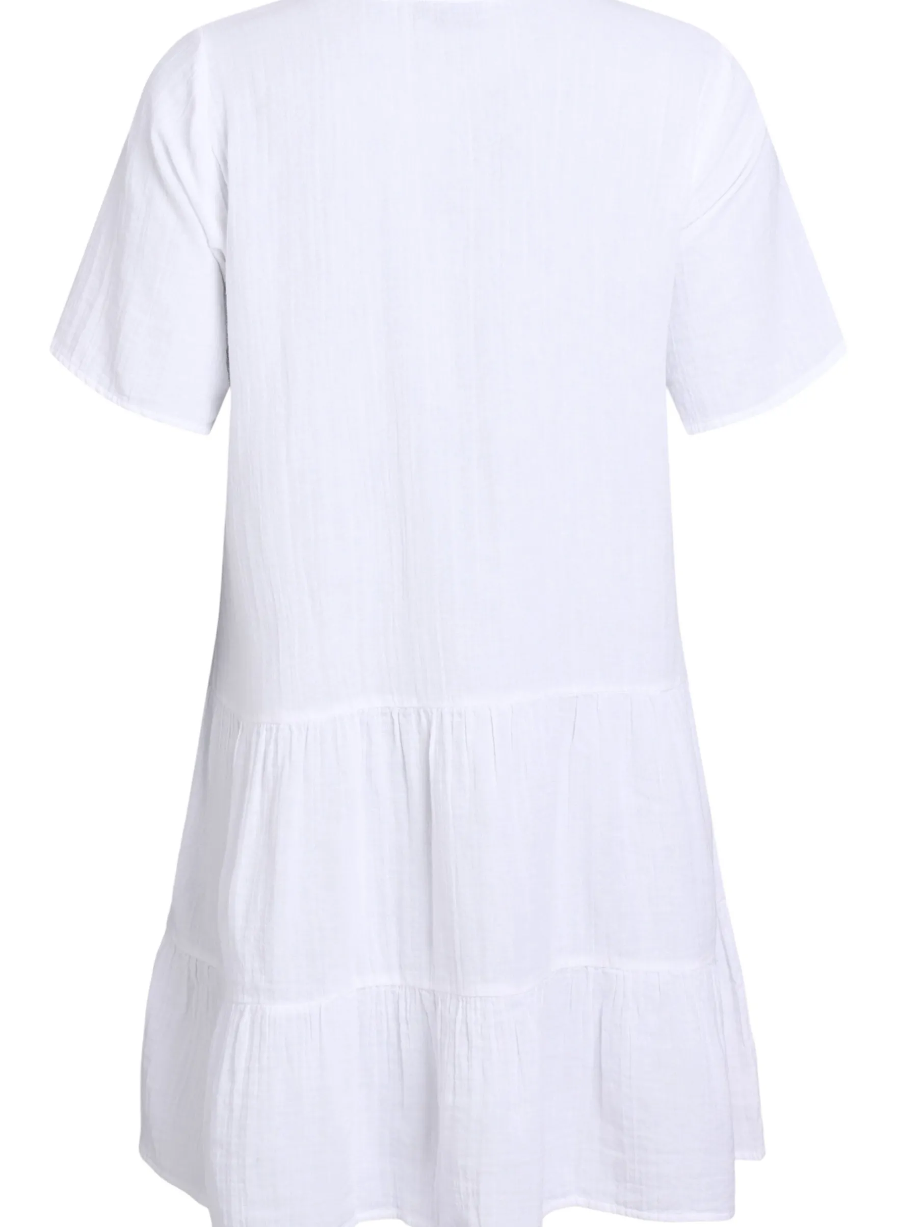 Kurzes A-Linien-Kleid aus Baumwollmusselin