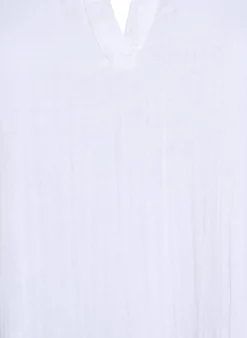 Kurzes A-Linien-Kleid aus Baumwollmusselin