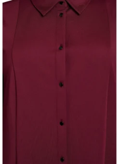 Kurzes Hemdblusenkleid aus Baumwolle mit 3/4-Ärmeln