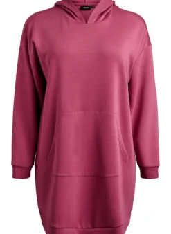 Kurzes Hoodiekleid mit Kängurutasche