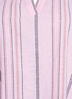Kurzes Kleid aus Baumwolle mit Streifenmuster