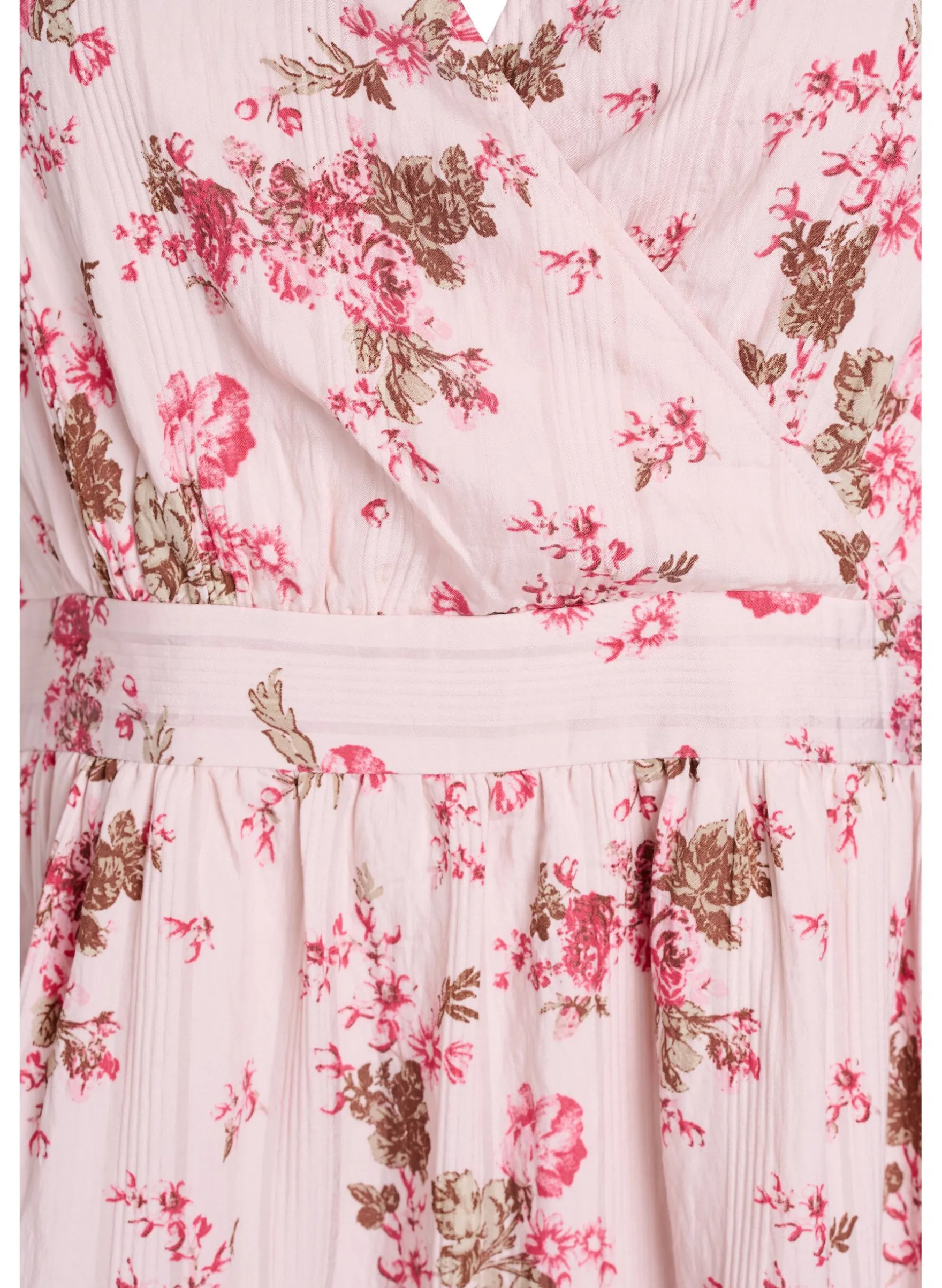 Kurzes Kleid mit Blumenprint und V-Ausschnitt