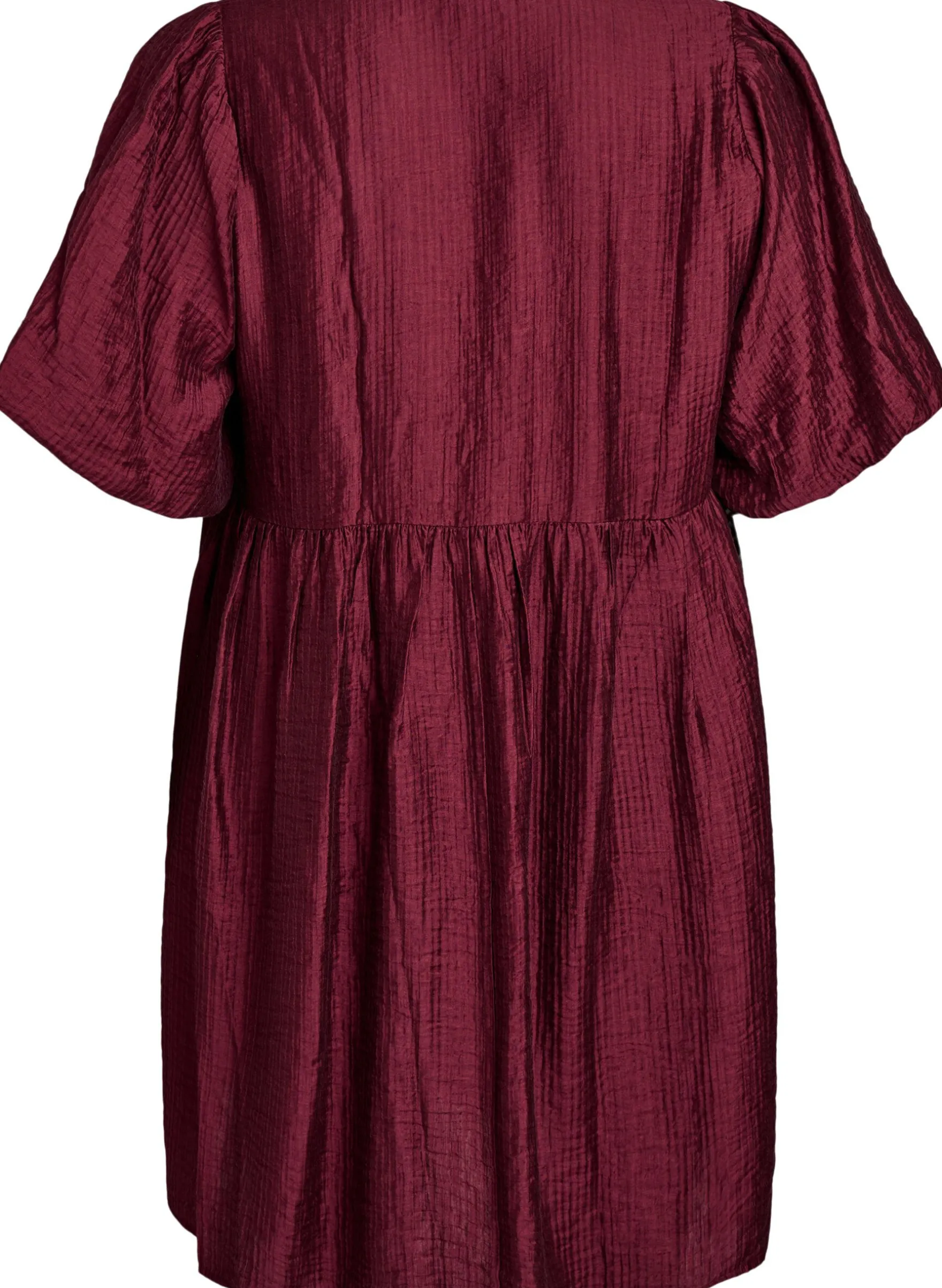 Kurzes Kleid mit Struktur und kurzen Ballonärmeln