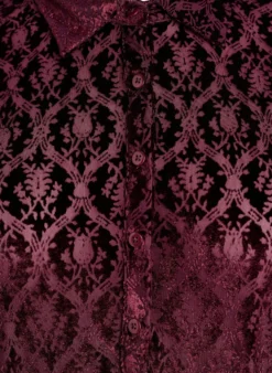 Kurzes Kleid mit Veloursmuster