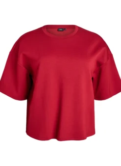 Kurzes Loose-Fit T-Shirt aus Modal-Mix