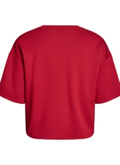 Kurzes Loose-Fit T-Shirt aus Modal-Mix