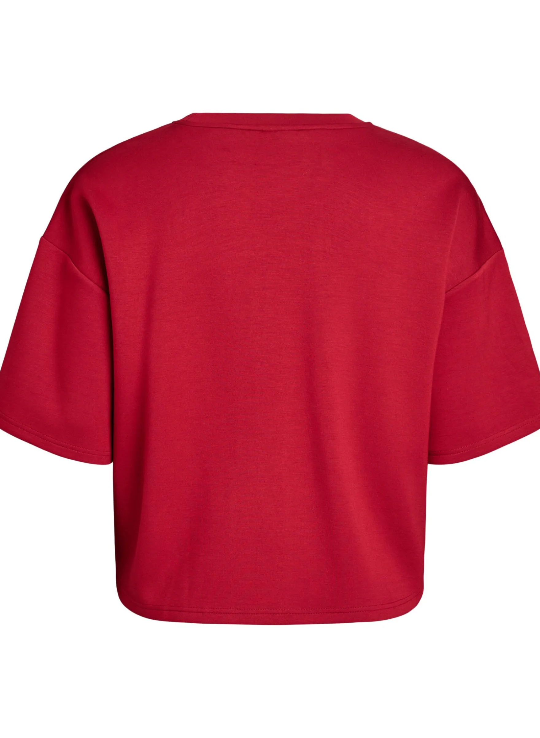 Kurzes Loose-Fit T-Shirt aus Modal-Mix