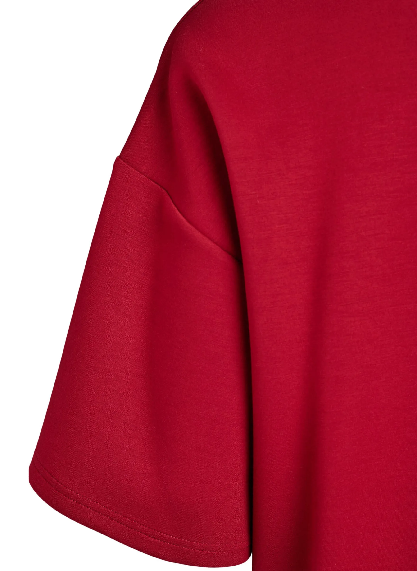 Kurzes Loose-Fit T-Shirt aus Modal-Mix