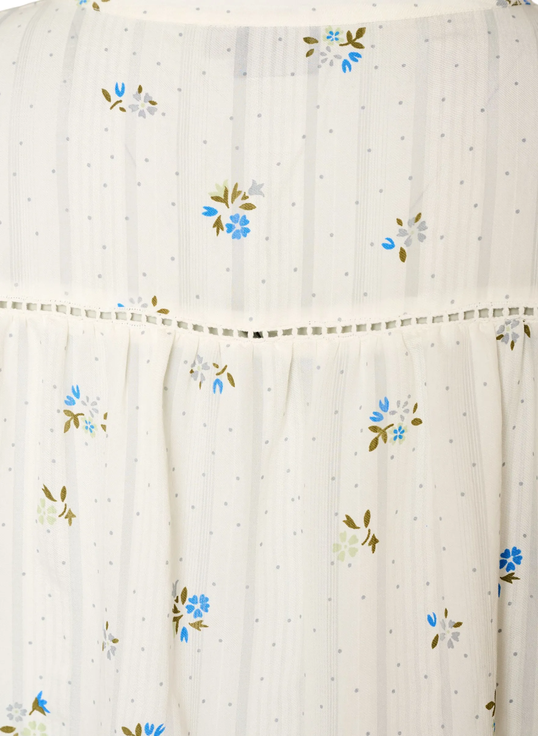 Kurzes Viskosekleid mit Spitzenbesatz und A-Linien-Schnitt