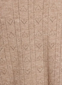Kurzärmelige Bluse aus Strick mit Pointelle-Muster