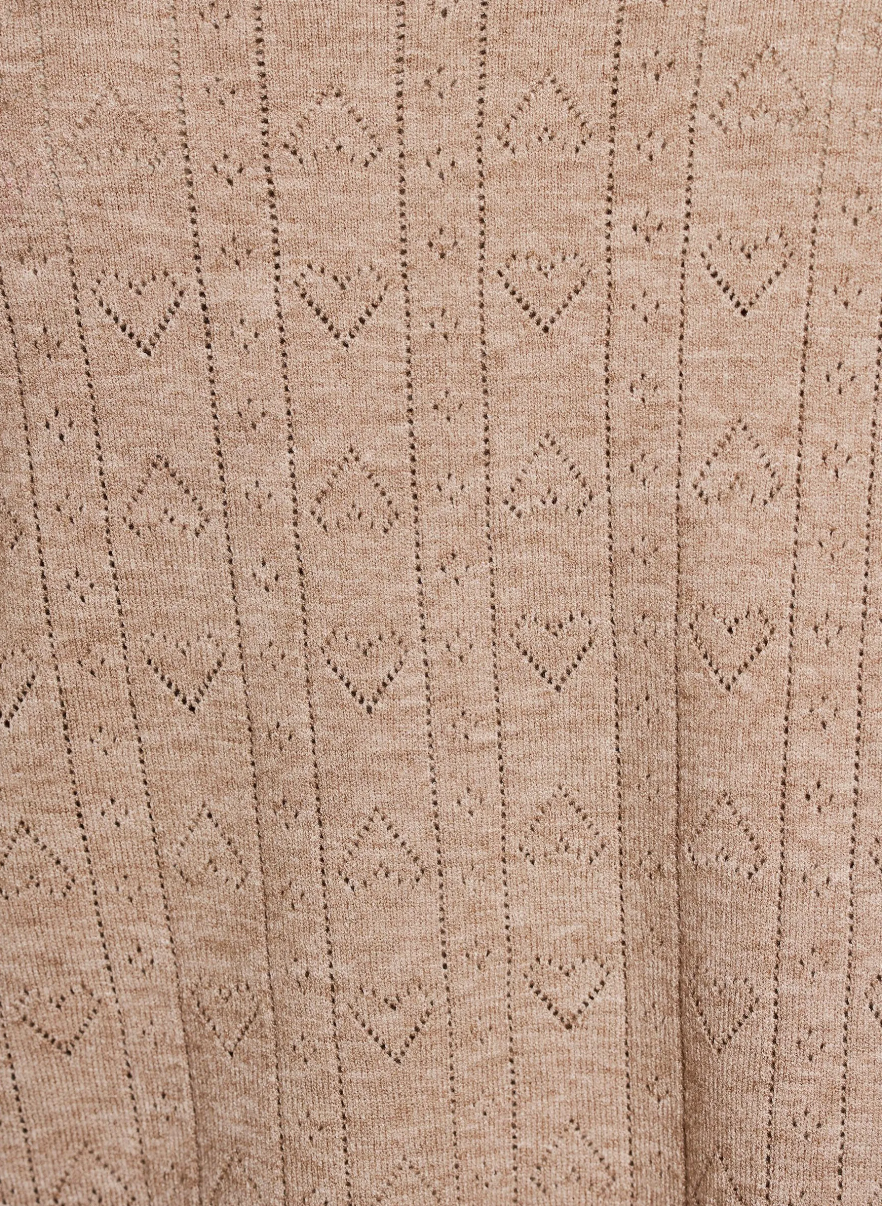 Kurzärmelige Bluse aus Strick mit Pointelle-Muster