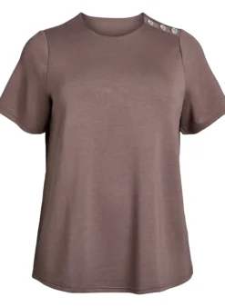Kurzärmelige Bluse mit Knopfdetail
