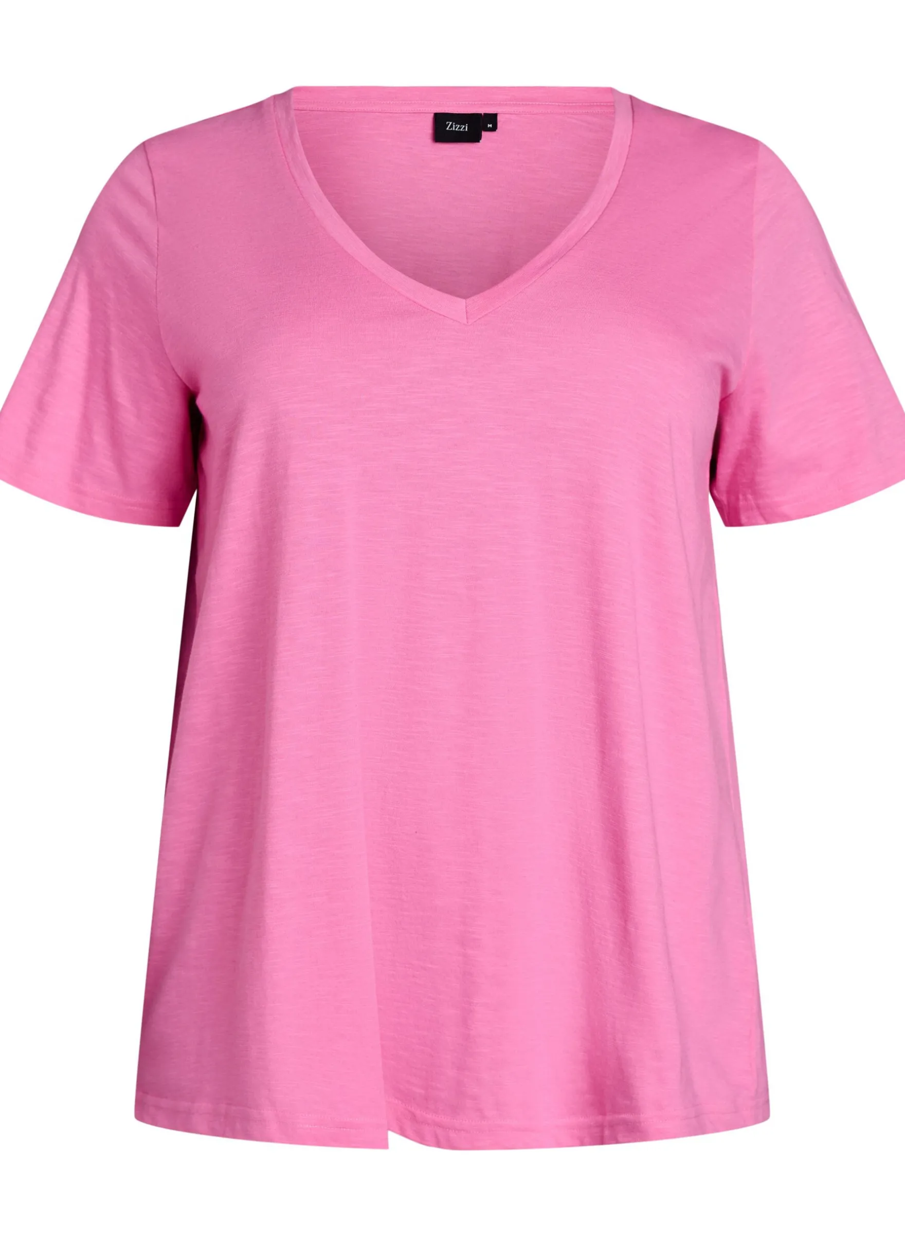 Kurzärmeliges Basic T-Shirt mit V-Ausschnitt