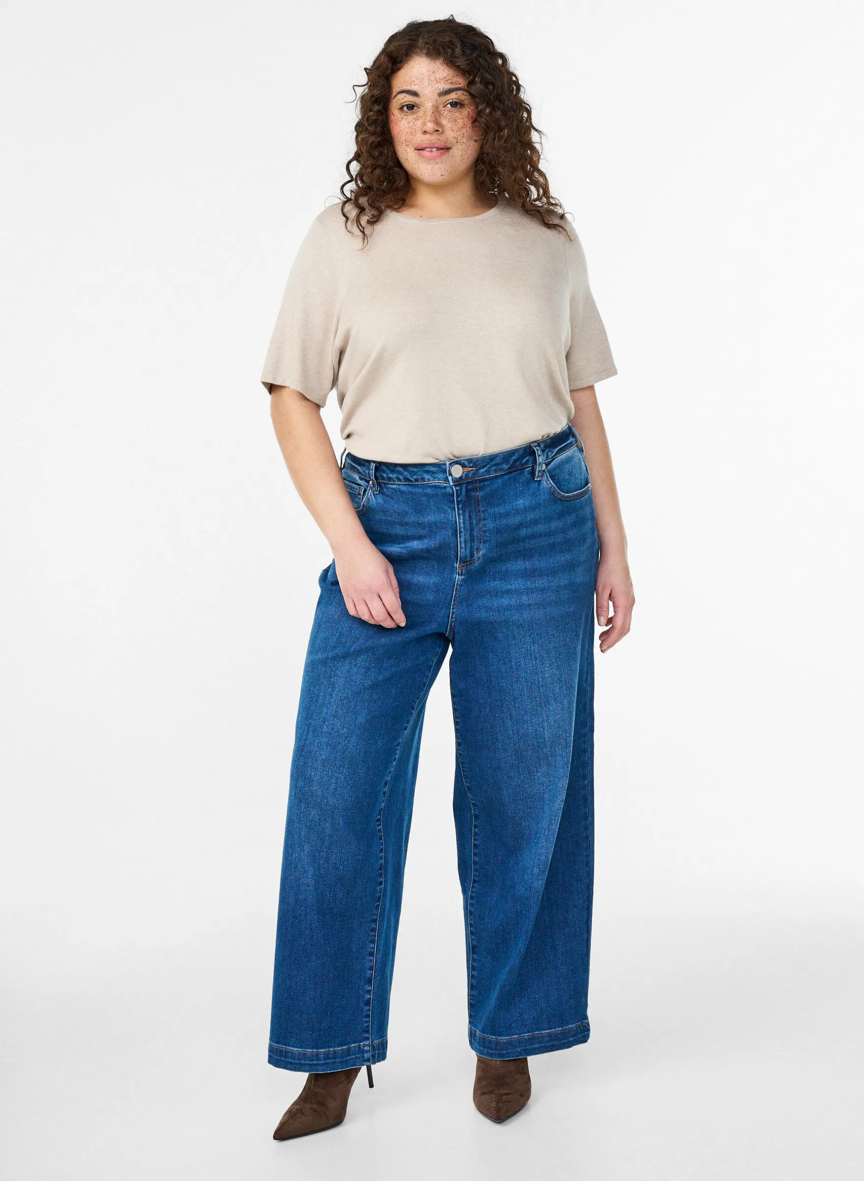 Kurzärmelige Strickbluse aus Viskose